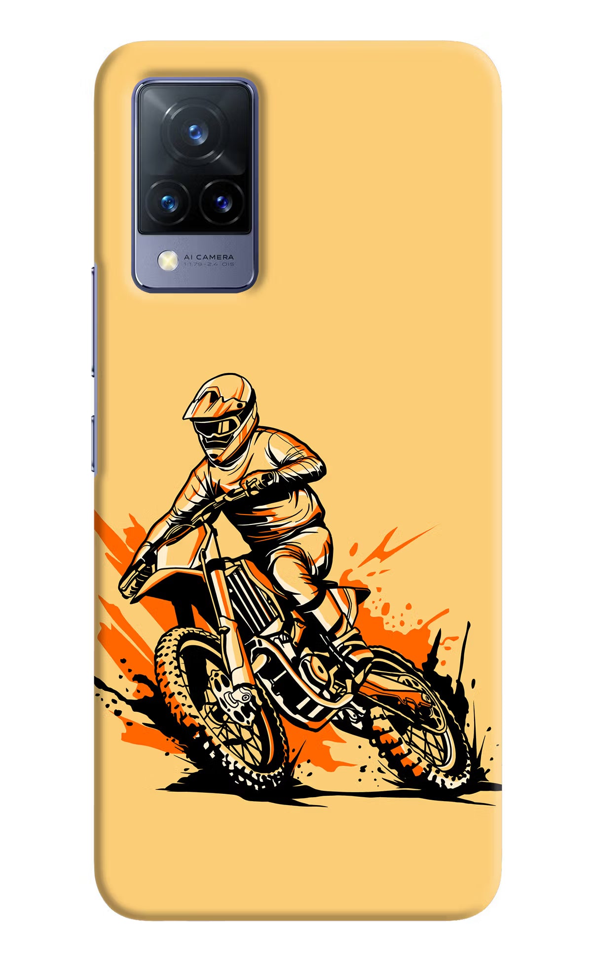 Off-Road Fury Vivo V21 Hard Case Back Cover by Casekaro