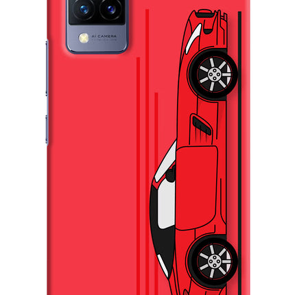 Red Velocity Vivo V21 Hard Case Back Cover by Casekaro