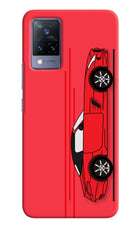 Red Velocity Vivo V21 Hard Case Back Cover by Casekaro