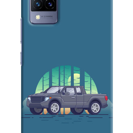 Retro Garage Vibe Vivo V21 Hard Case Back Cover by Casekaro