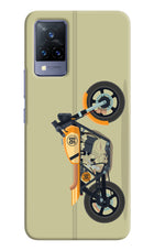 Vertical Speedster Vivo V21 Hard Case Back Cover by Casekaro