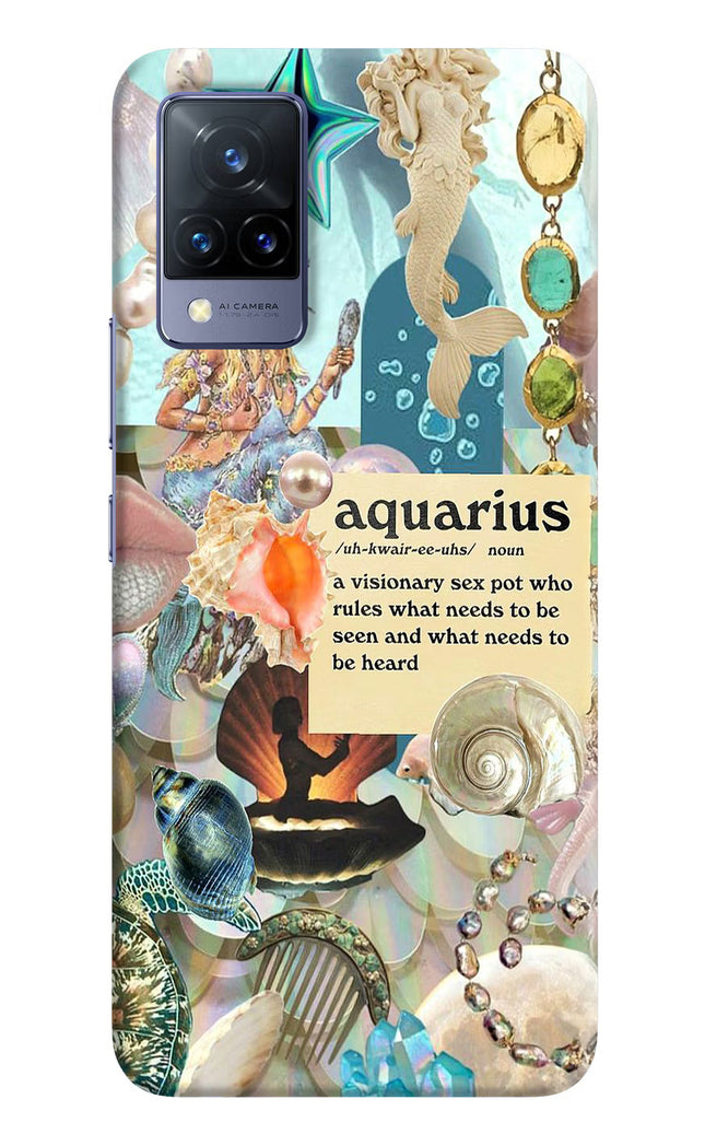 Aquarius Zodiac Vivo V21 Hard Case Back Cover by Casekaro