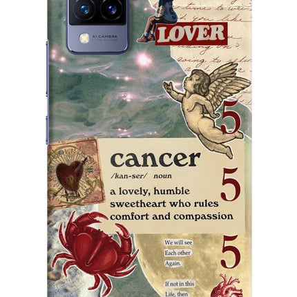 Cancer Zodiac Vivo V21 Hard Case Back Cover by Casekaro