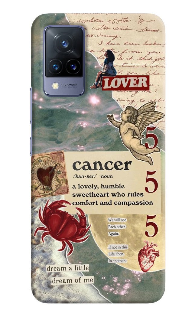 Cancer Zodiac Vivo V21 Hard Case Back Cover by Casekaro