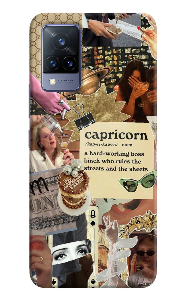 Capricorn Zodiac Vivo V21 Hard Case Back Cover by Casekaro