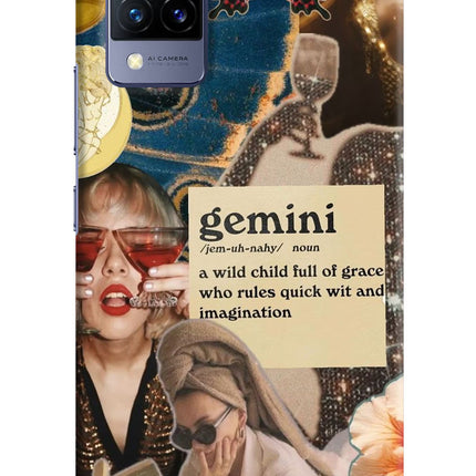 Gemini Zodiac Vivo V21 Hard Case Back Cover by Casekaro