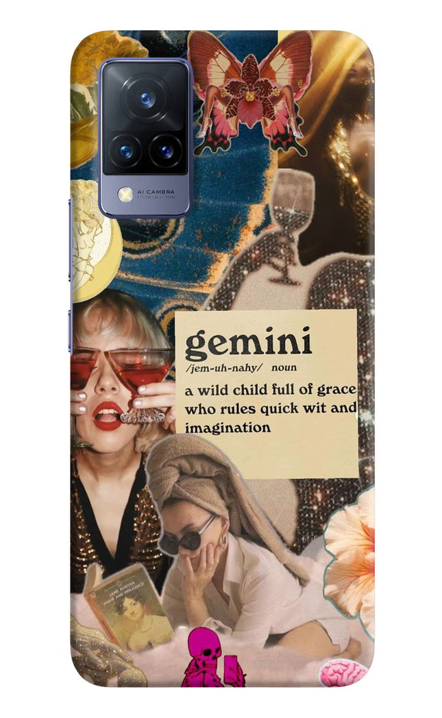 Gemini Zodiac Vivo V21 Hard Case Back Cover by Casekaro