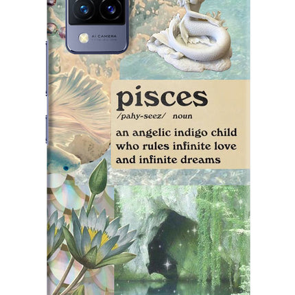 Pisces Zodiac Vivo V21 Hard Case Back Cover by Casekaro
