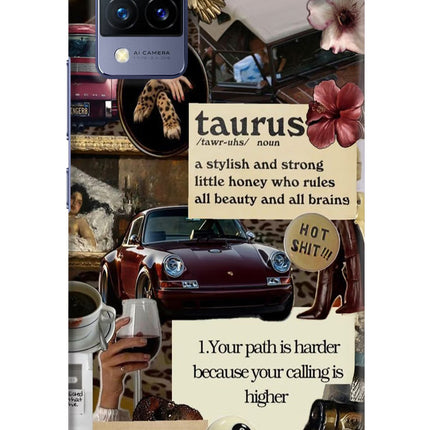 Taurus Zodiac Vivo V21 Hard Case Back Cover by Casekaro