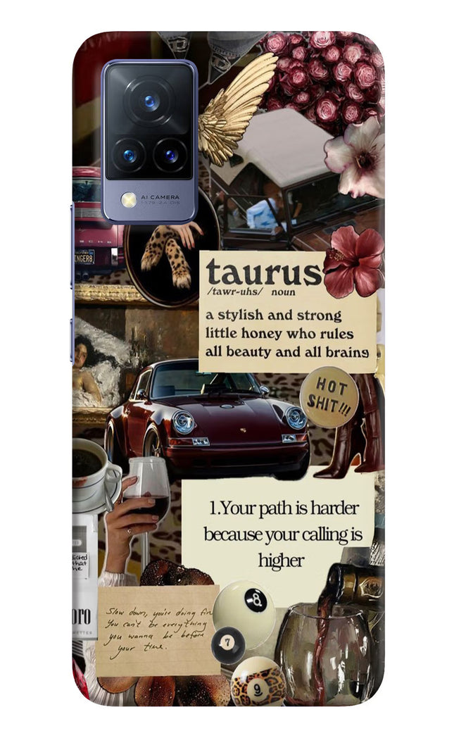 Taurus Zodiac Vivo V21 Hard Case Back Cover by Casekaro