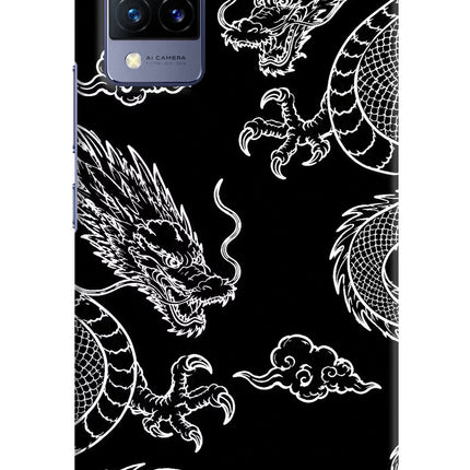 Twin Dragons Vivo V21 Hard Case Back Cover by Casekaro