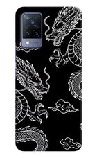 Twin Dragons Vivo V21 Hard Case Back Cover by Casekaro