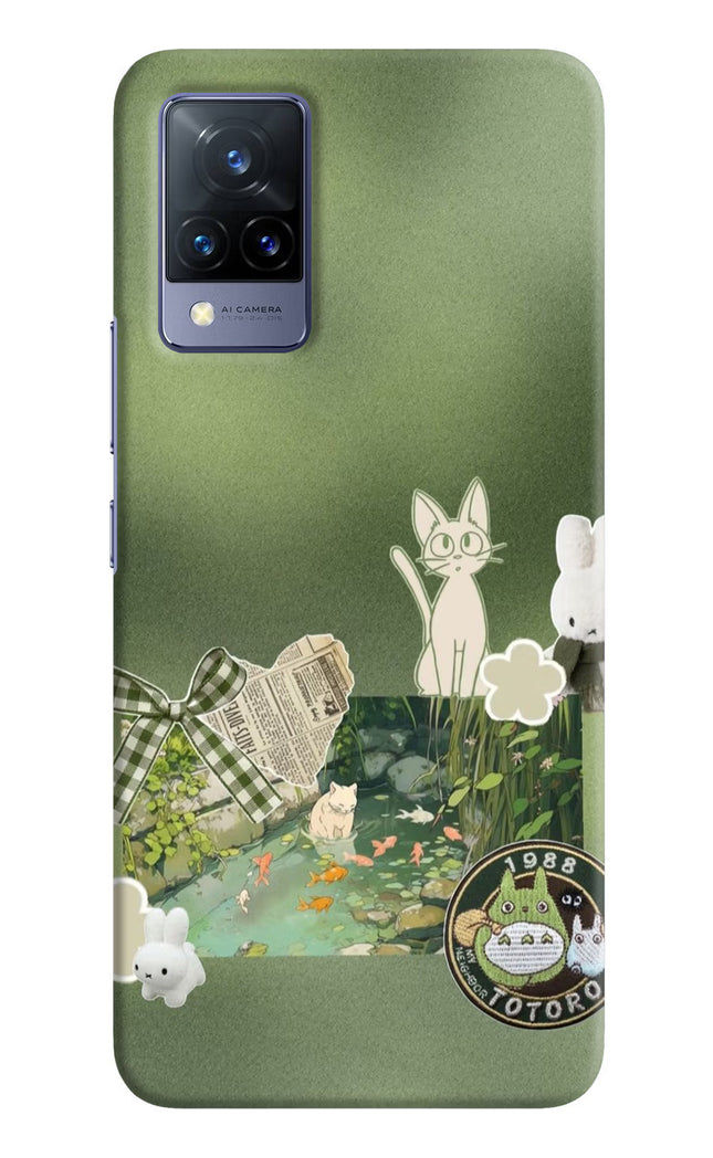 Aesthetic anime Vivo V21 Hard Case Back Cover by Casekaro