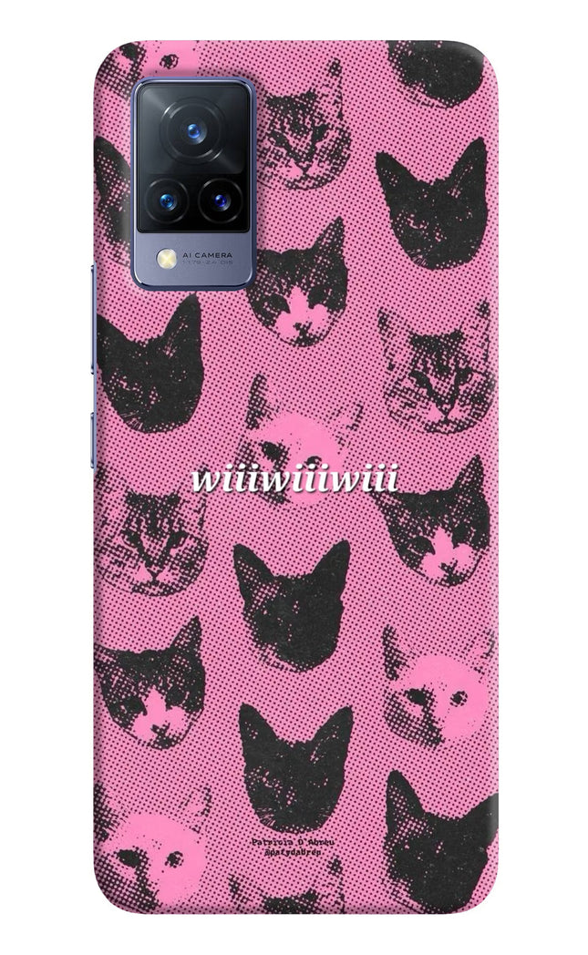 Pink Cats Vivo V21 Hard Case Back Cover by Casekaro