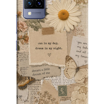 Vintage case Vivo V21 Hard Case Back Cover by Casekaro