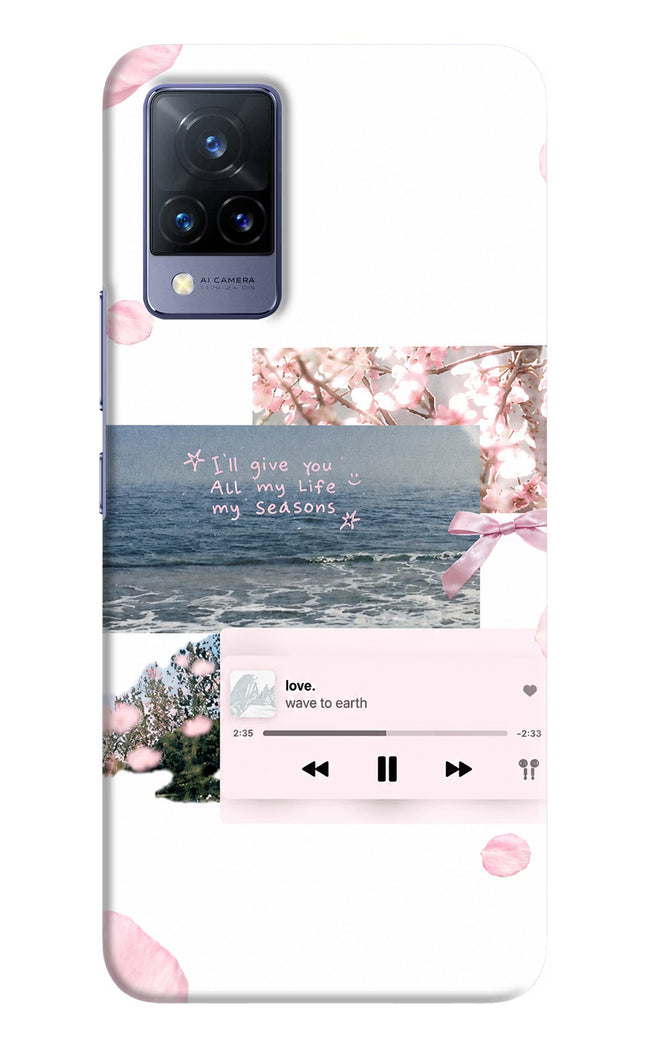 Wave to earth Vivo V21 Hard Case Back Cover by Casekaro