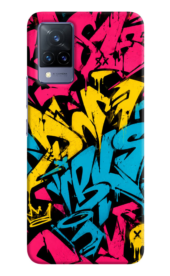Graffiti Vibe Vivo V21 Hard Case Back Cover by Casekaro
