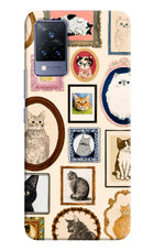 Mirror Cats Vivo V21 Hard Case Back Cover by Casekaro