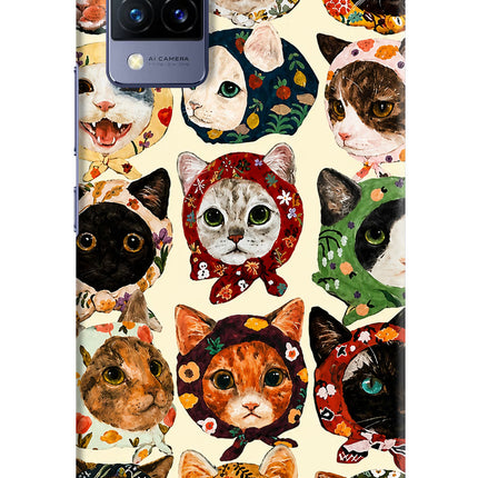 Cool Cat Vivo V21 Hard Case Back Cover by Casekaro