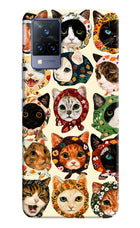 Cool Cat Vivo V21 Hard Case Back Cover by Casekaro