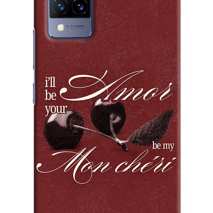 Velvet Cherry Vivo V21 Hard Case Back Cover by Casekaro