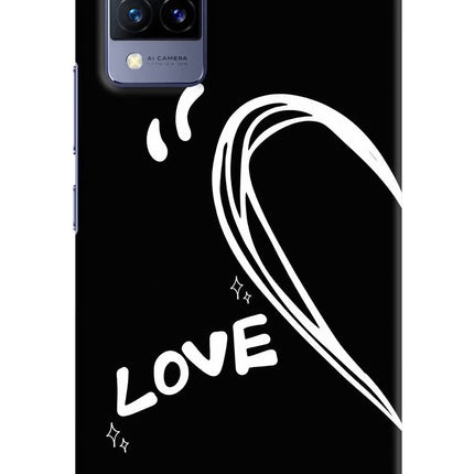 Love Line Vivo V21 Hard Case Back Cover by Casekaro