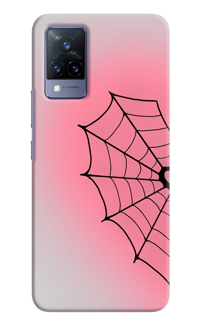 Pink Web Vivo V21 Hard Case Back Cover by Casekaro