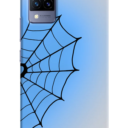 Blue Web Vivo V21 Hard Case Back Cover by Casekaro