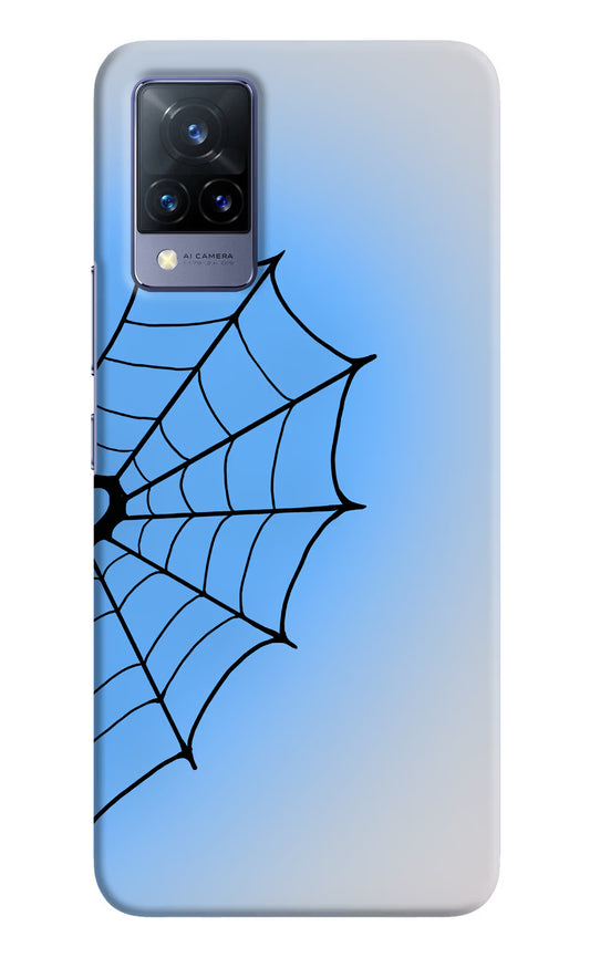 Blue Web Vivo V21 Hard Case Back Cover by Casekaro