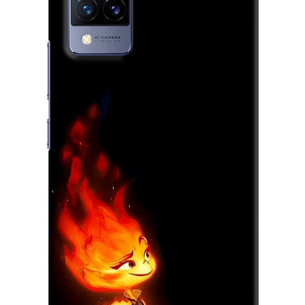 Ember Flame Vivo V21 Hard Case Back Cover by Casekaro