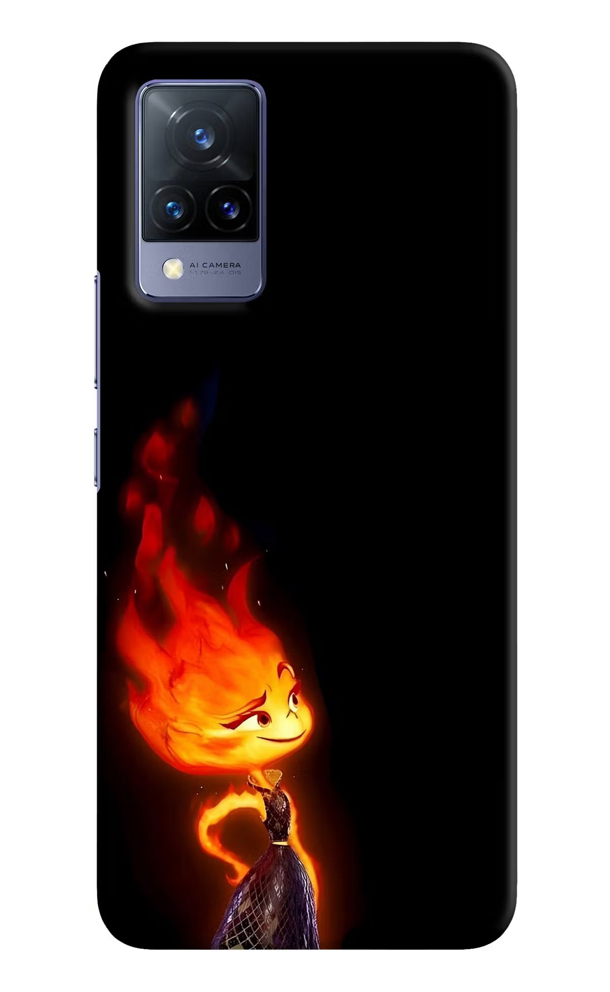 Ember Flame Vivo V21 Hard Case Back Cover by Casekaro