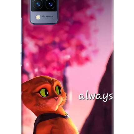 Always Cat Vivo V21 Hard Case Back Cover by Casekaro