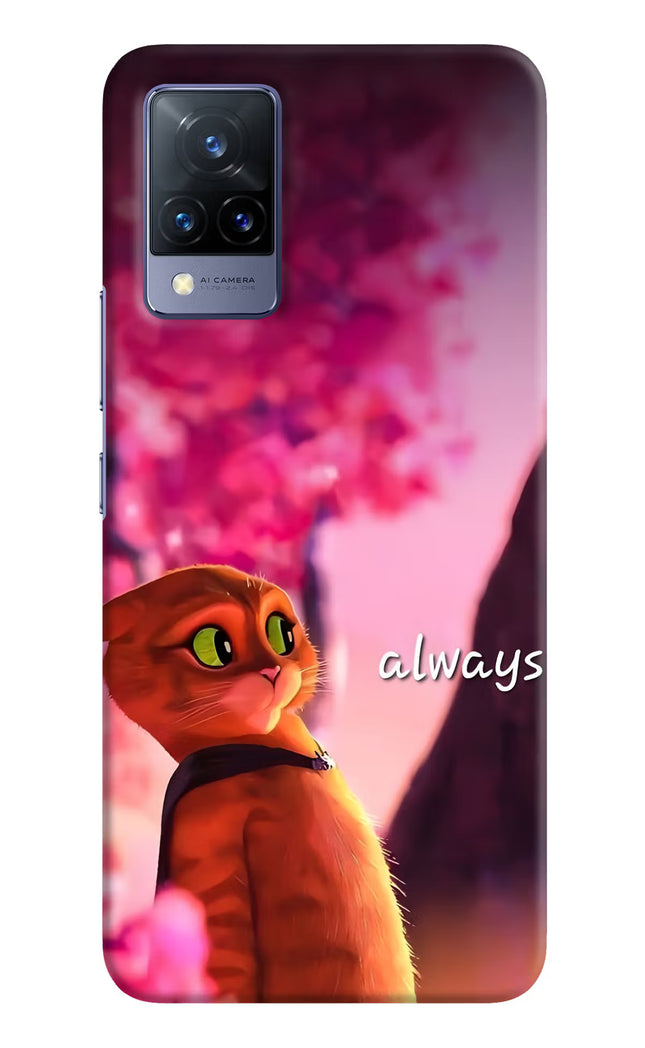 Always Cat Vivo V21 Hard Case Back Cover by Casekaro