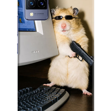 Hacker Hamster Vivo V21 Hard Case Back Cover by Casekaro