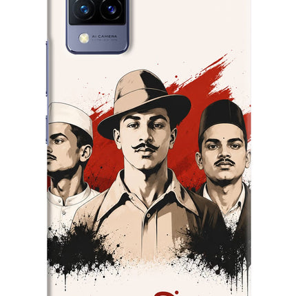 Bhagat Singh Trio Vivo V21 Hard Case Back Cover by Casekaro