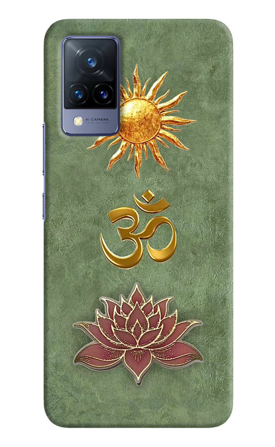 Om & Lotus Vivo V21 Back Cover, Hard case