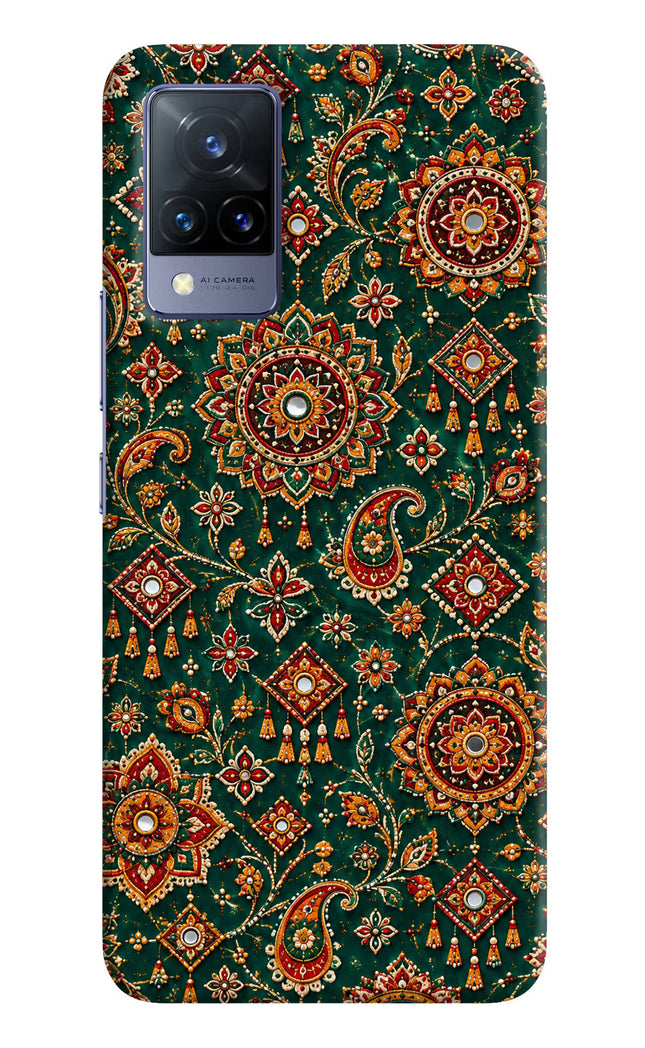 Green Pataka Vivo V21 Hard Case Back Cover by Casekaro