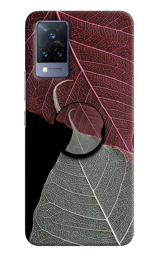 Leaf Pattern Vivo V21 Pop Case by Casekaro
