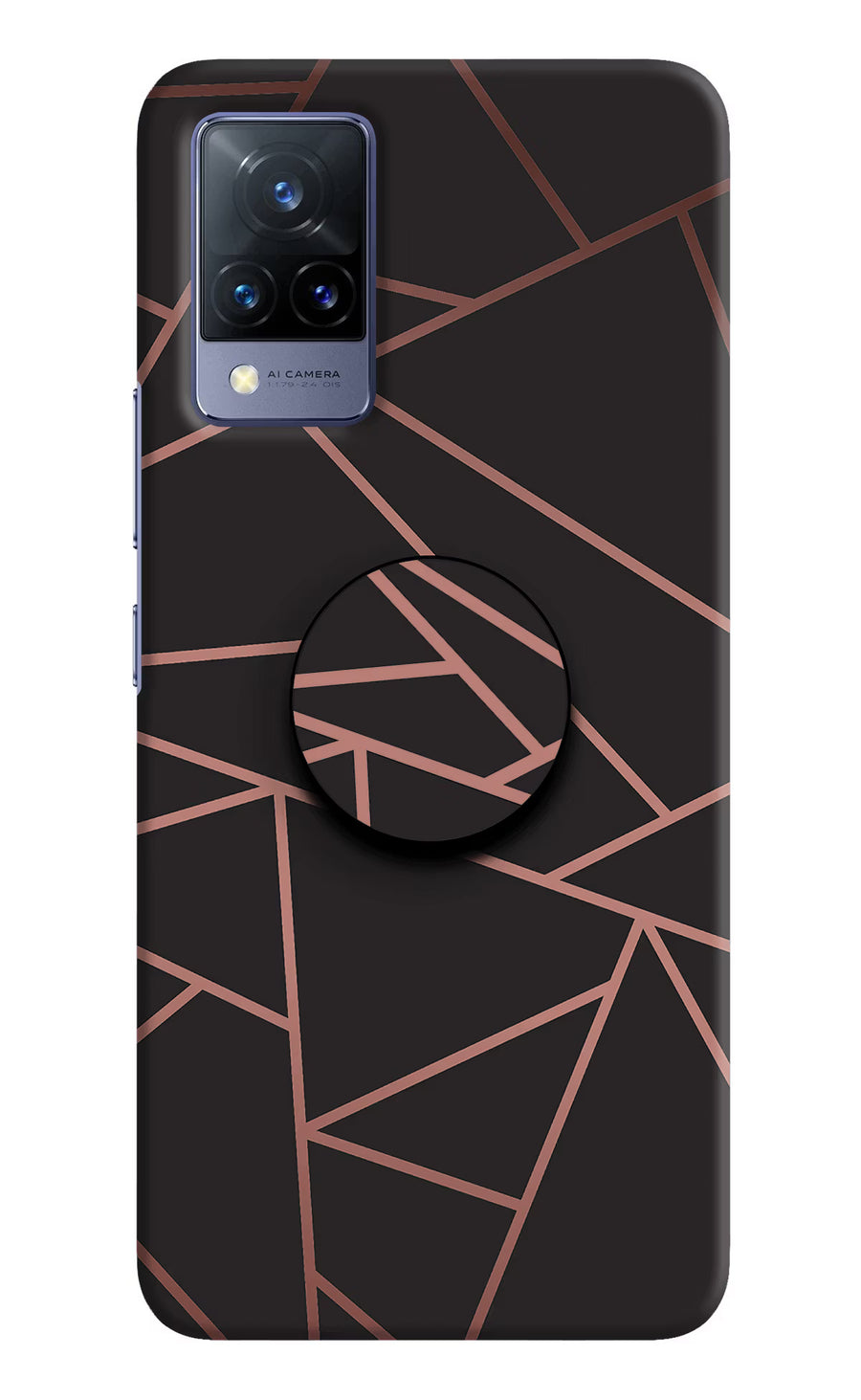 Geometric Pattern Vivo V21 Pop Case, Hard case