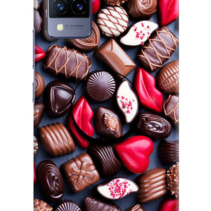 Chocolates Vivo V21 Pop Case by Casekaro