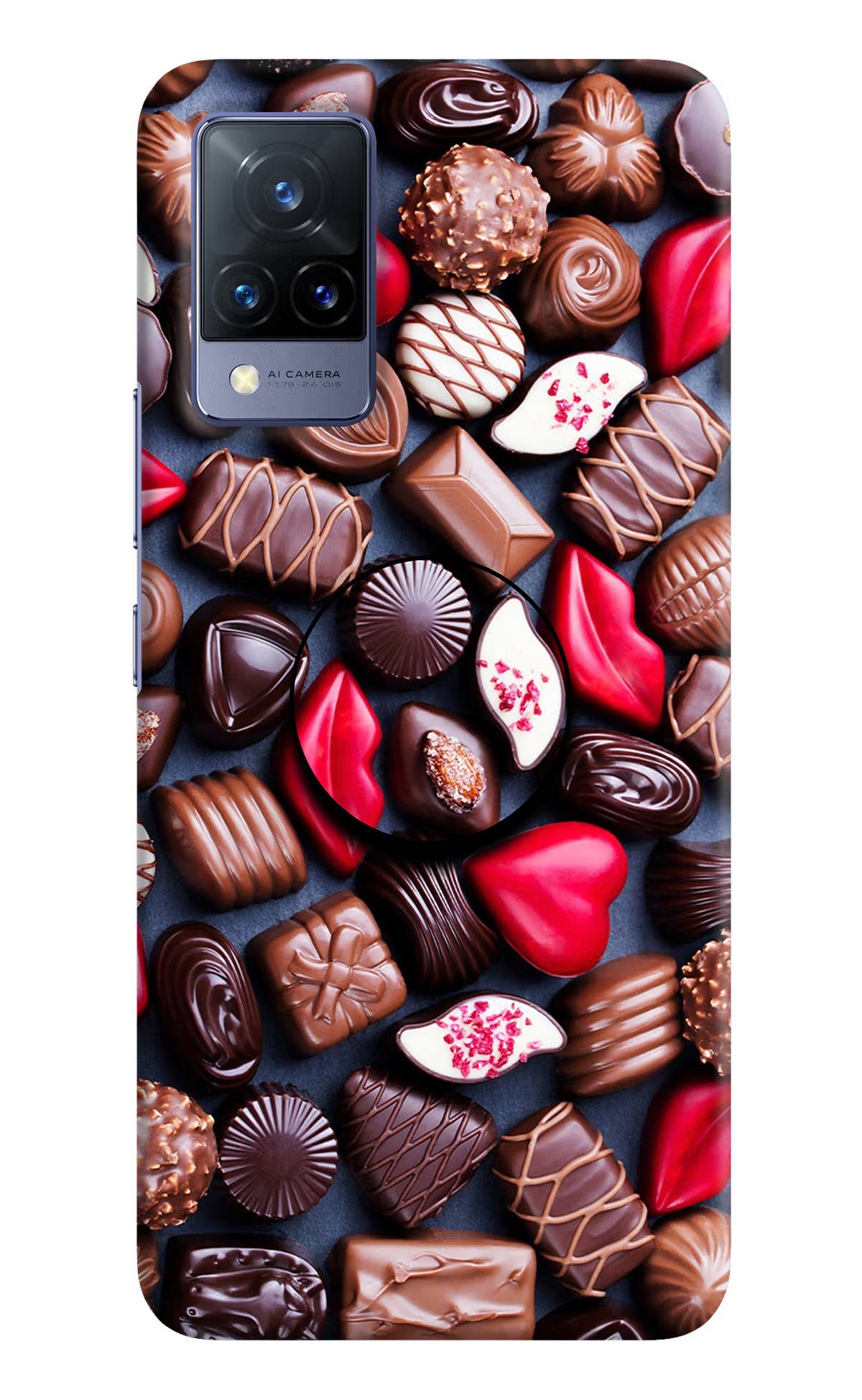 Chocolates Vivo V21 Pop Case by Casekaro