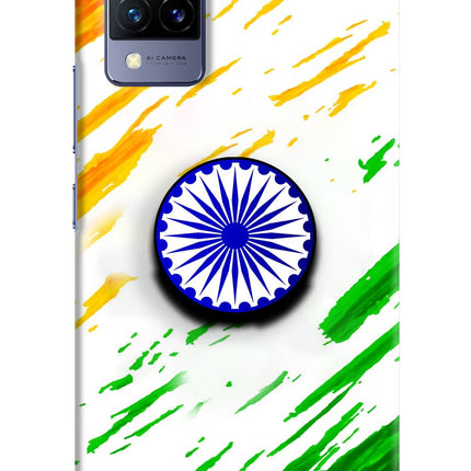 Indian Flag Ashoka Chakra Vivo V21 Pop Case by Casekaro