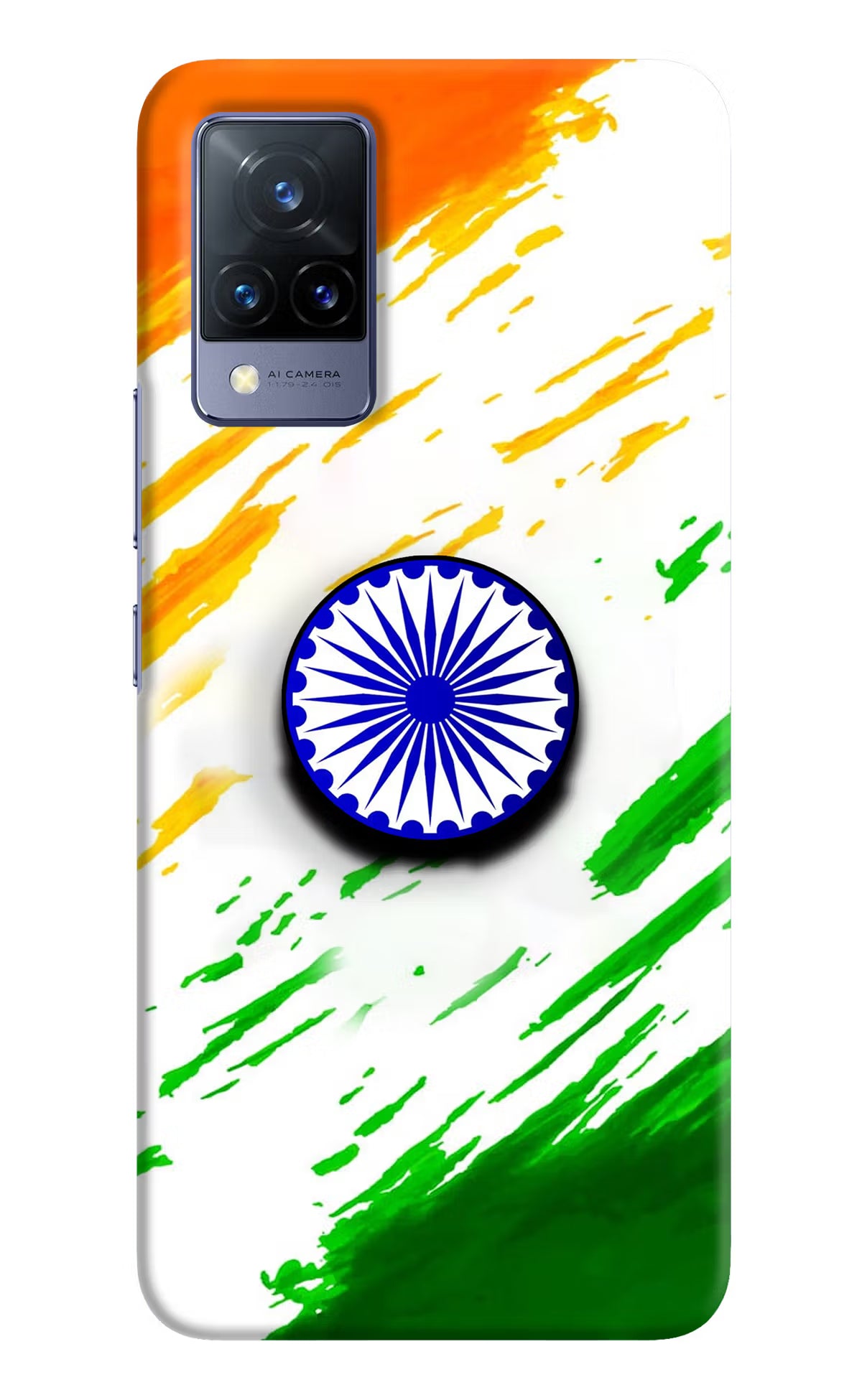 Indian Flag Ashoka Chakra Vivo V21 Pop Case by Casekaro