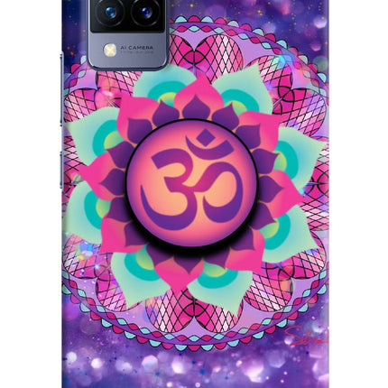 Om Purple Vivo V21 Pop Case by Casekaro