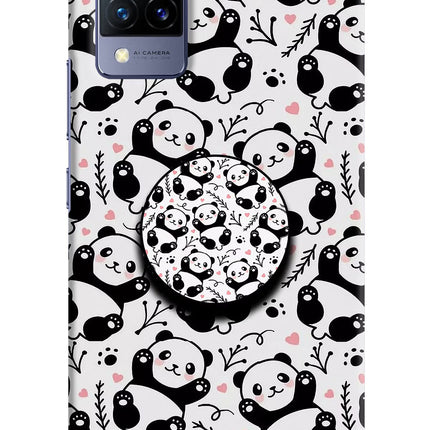 Cute Panda Vivo V21 Pop Case by Casekaro