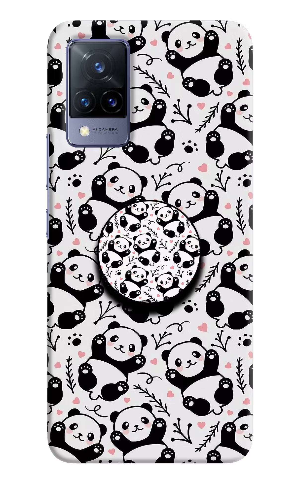 Cute Panda Vivo V21 Pop Case by Casekaro