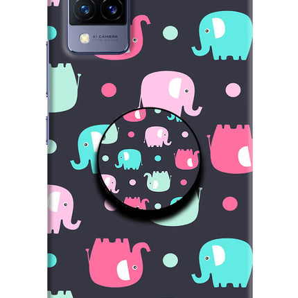 Baby Elephants Vivo V21 Pop Case by Casekaro