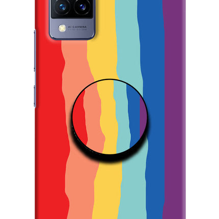 Rainbow Vivo V21 Pop Case by Casekaro
