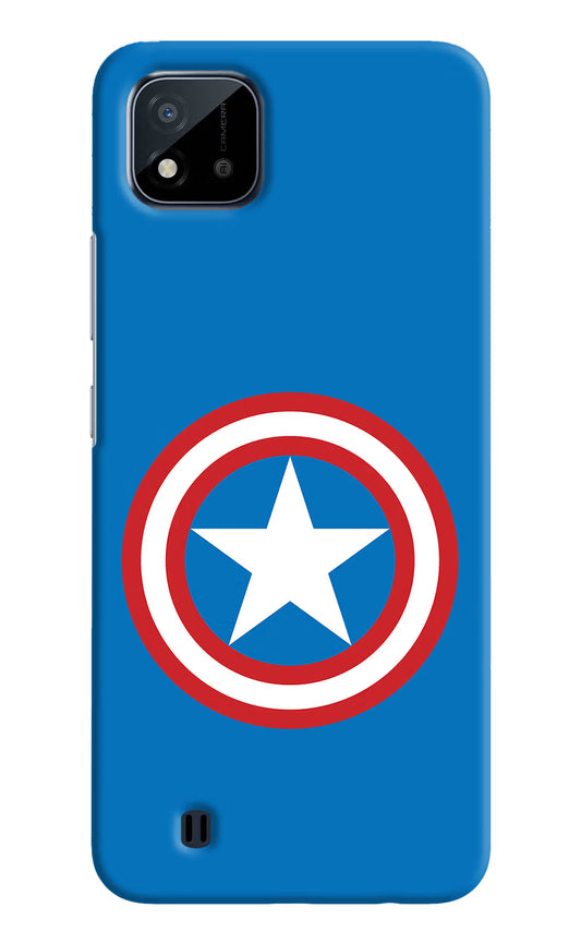 Captain America Logo Realme C20 Hard Case Back Cover by Casekaro