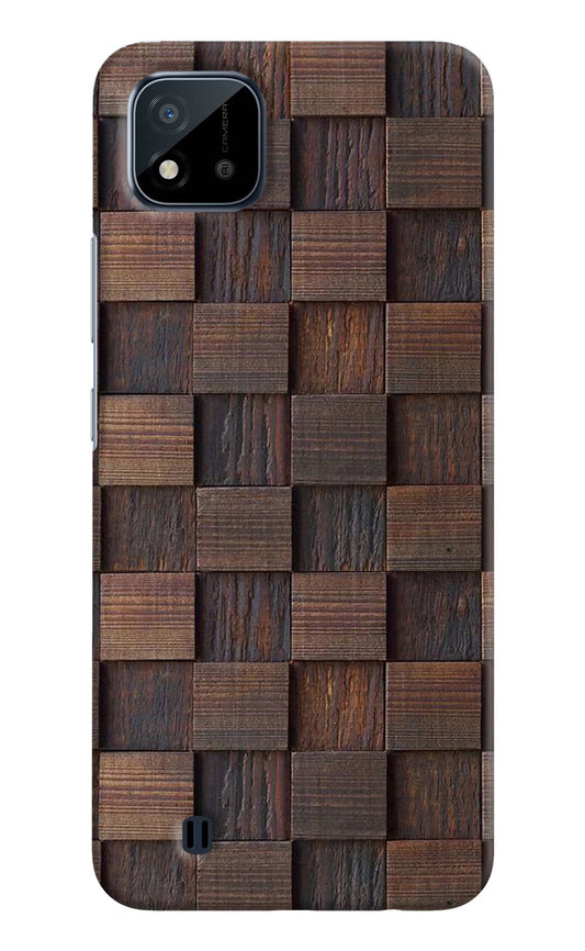Wooden Cube Design Realme C20 Hard Case Back Cover by Casekaro